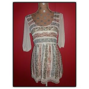 Like New ONLY HEARTS Darling Mixed Media Blouse